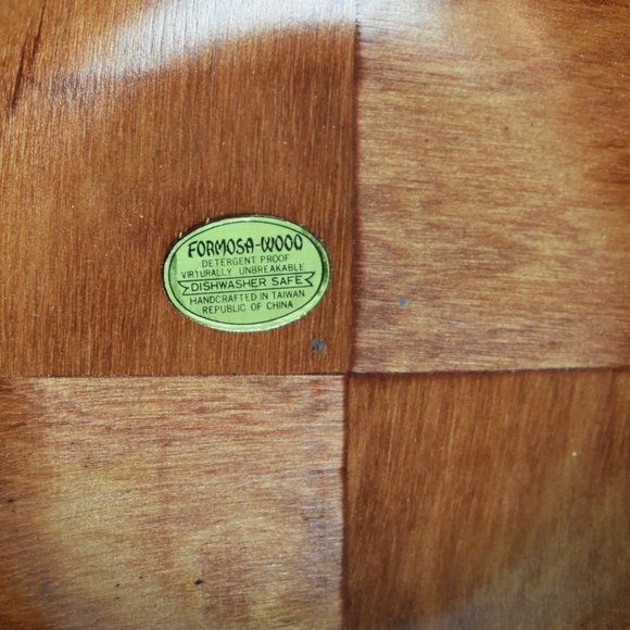 Vintage Formosa-Wood woven wood weave bowl handcrafted in Taiwan NWT - Picture 4 of 5